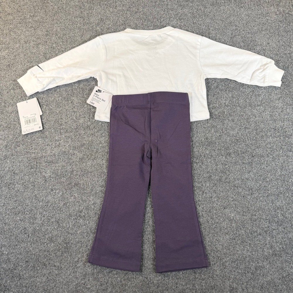 Nike Toddler Girls 2-Piece Set Long Sleeve Tee Leggings Dark Raisin 18M 16M560 - Picture 2 of 6